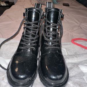 Michael Kors Black Combat Boots